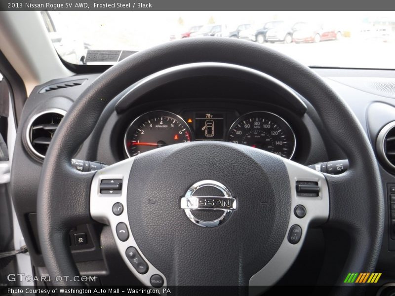 Frosted Steel / Black 2013 Nissan Rogue SV AWD