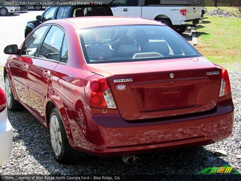 Fusion Red Metallic / Grey 2007 Suzuki Forenza Sedan