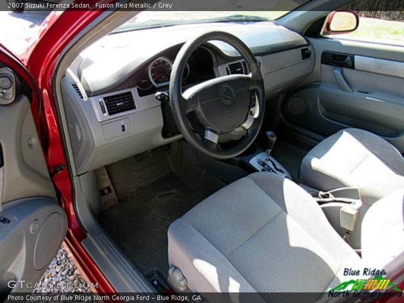 Fusion Red Metallic / Grey 2007 Suzuki Forenza Sedan