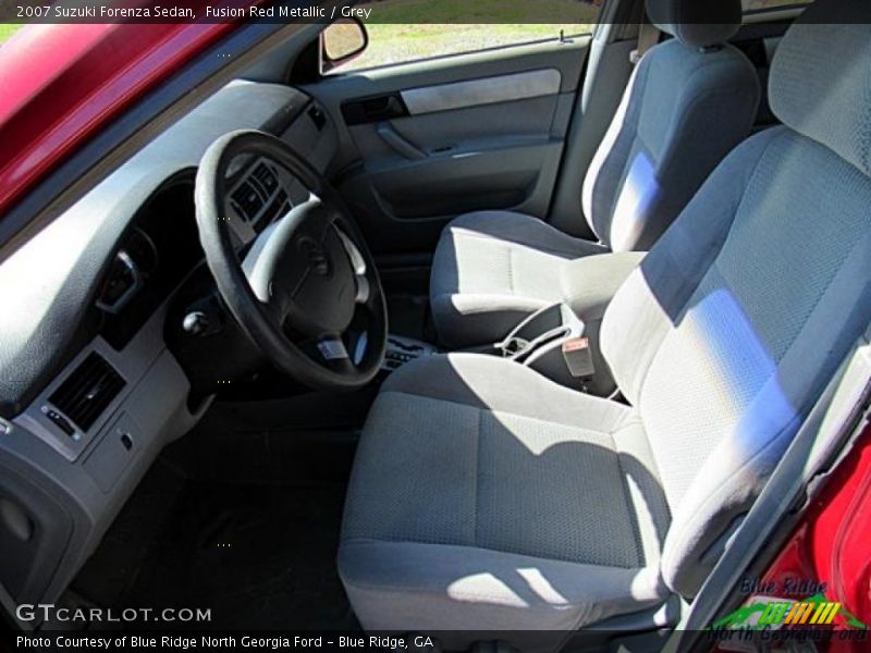 Fusion Red Metallic / Grey 2007 Suzuki Forenza Sedan