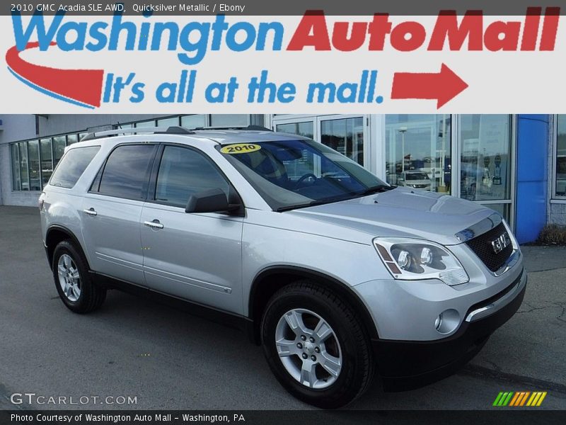 Quicksilver Metallic / Ebony 2010 GMC Acadia SLE AWD
