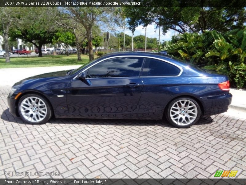 Monaco Blue Metallic / Saddle Brown/Black 2007 BMW 3 Series 328i Coupe