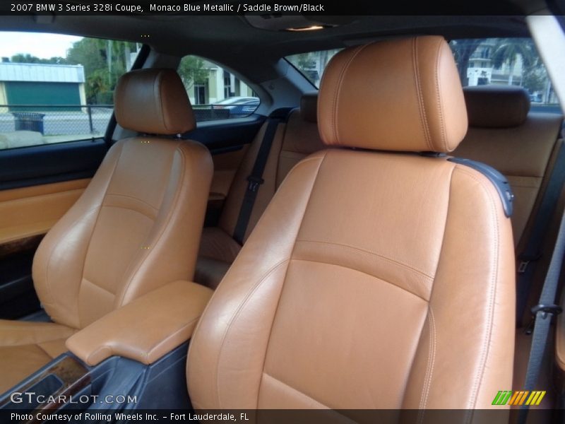 Monaco Blue Metallic / Saddle Brown/Black 2007 BMW 3 Series 328i Coupe