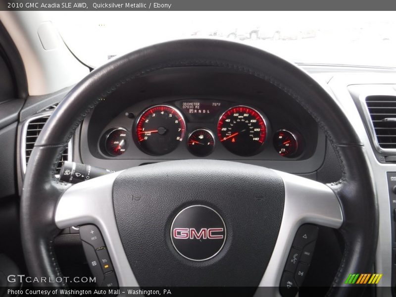 Quicksilver Metallic / Ebony 2010 GMC Acadia SLE AWD