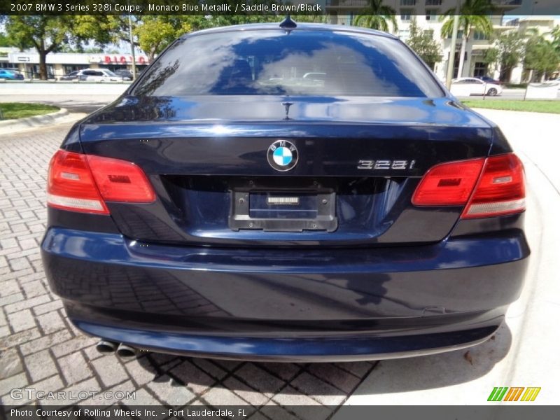 Monaco Blue Metallic / Saddle Brown/Black 2007 BMW 3 Series 328i Coupe