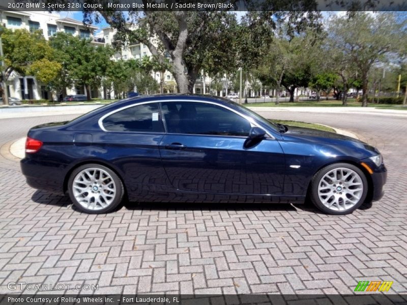 Monaco Blue Metallic / Saddle Brown/Black 2007 BMW 3 Series 328i Coupe