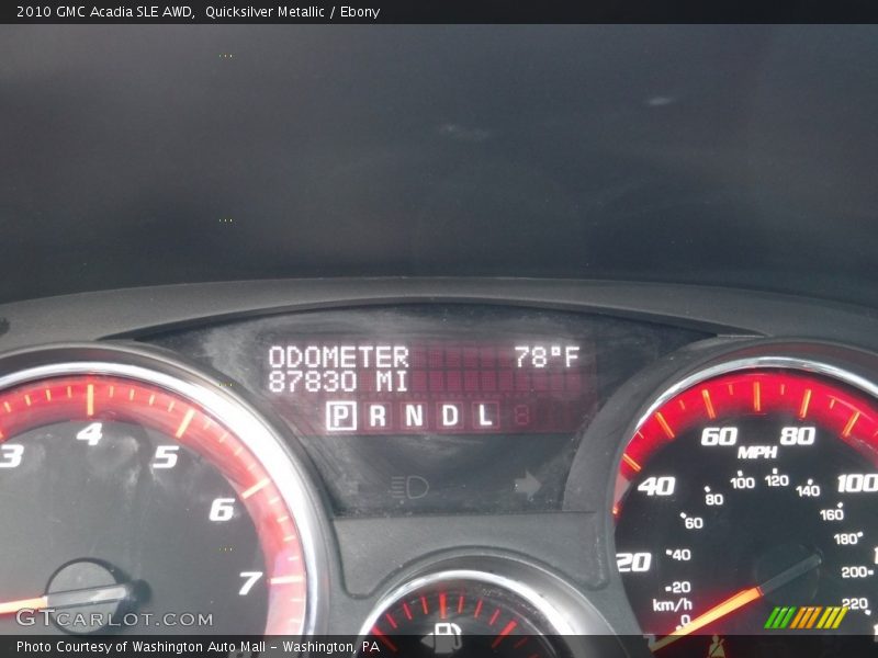 Quicksilver Metallic / Ebony 2010 GMC Acadia SLE AWD