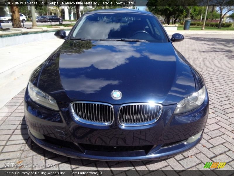 Monaco Blue Metallic / Saddle Brown/Black 2007 BMW 3 Series 328i Coupe