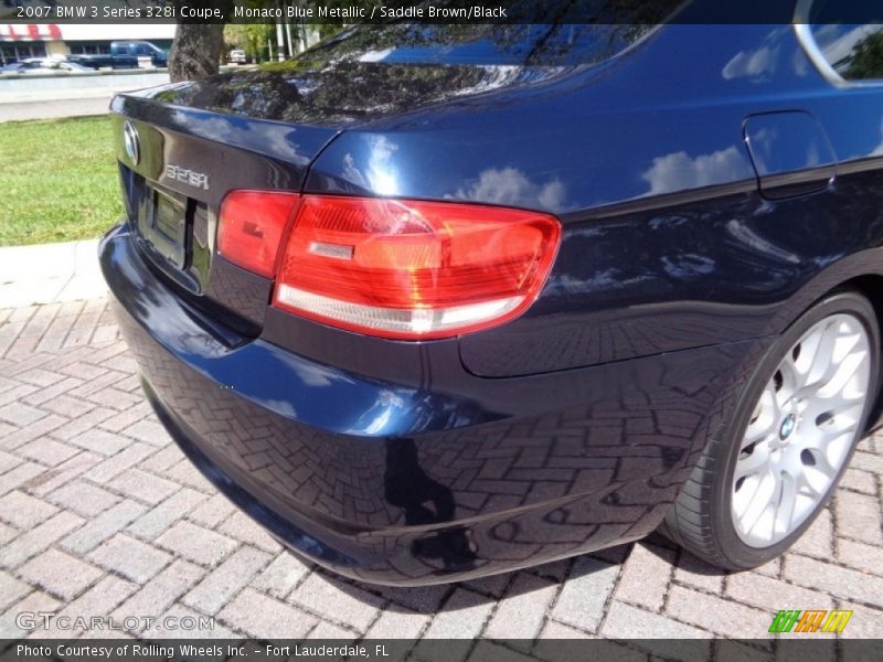 Monaco Blue Metallic / Saddle Brown/Black 2007 BMW 3 Series 328i Coupe