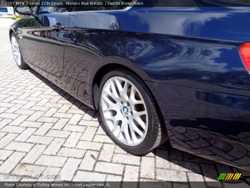 Monaco Blue Metallic / Saddle Brown/Black 2007 BMW 3 Series 328i Coupe