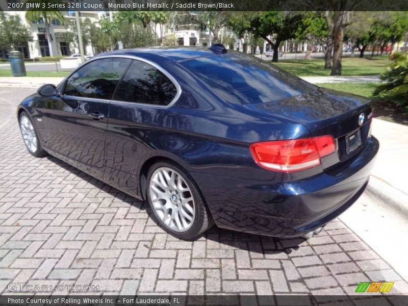 Monaco Blue Metallic / Saddle Brown/Black 2007 BMW 3 Series 328i Coupe