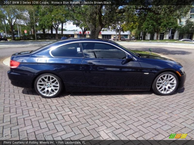 Monaco Blue Metallic / Saddle Brown/Black 2007 BMW 3 Series 328i Coupe