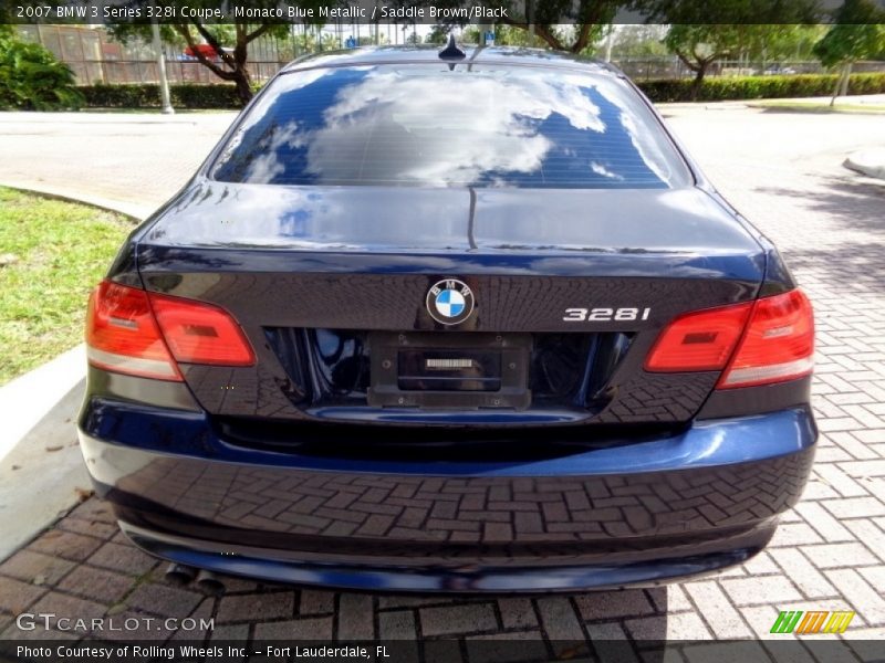 Monaco Blue Metallic / Saddle Brown/Black 2007 BMW 3 Series 328i Coupe