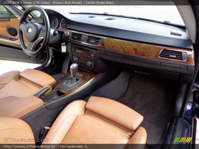 Monaco Blue Metallic / Saddle Brown/Black 2007 BMW 3 Series 328i Coupe