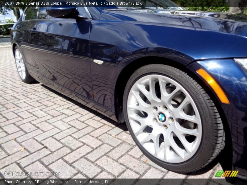 Monaco Blue Metallic / Saddle Brown/Black 2007 BMW 3 Series 328i Coupe