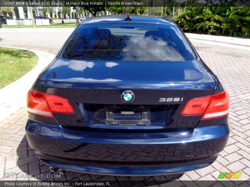 Monaco Blue Metallic / Saddle Brown/Black 2007 BMW 3 Series 328i Coupe