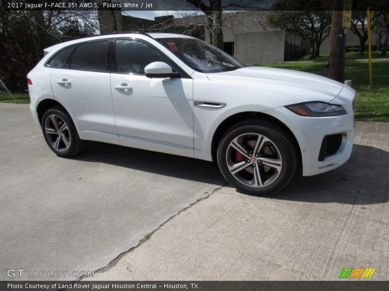 Polaris White / Jet 2017 Jaguar F-PACE 35t AWD S