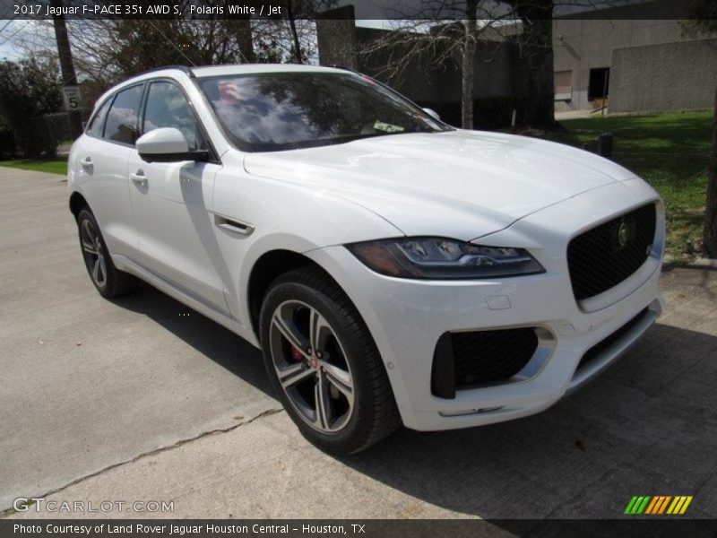 Polaris White / Jet 2017 Jaguar F-PACE 35t AWD S