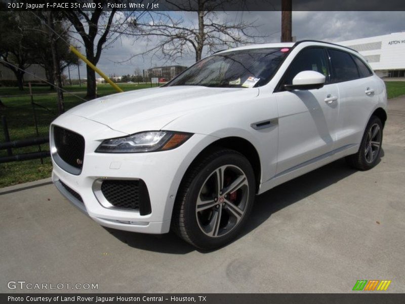 Polaris White / Jet 2017 Jaguar F-PACE 35t AWD S