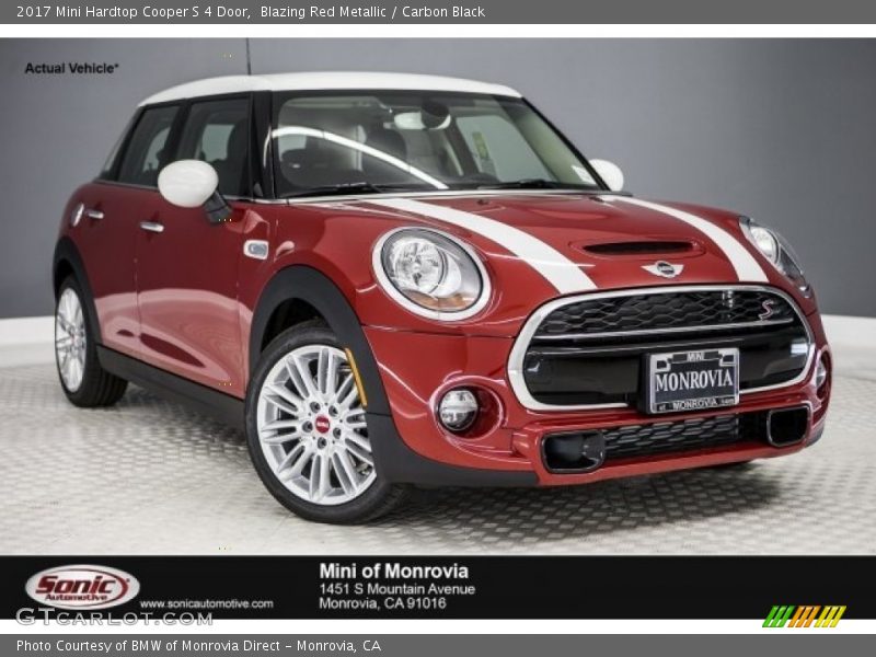 Blazing Red Metallic / Carbon Black 2017 Mini Hardtop Cooper S 4 Door
