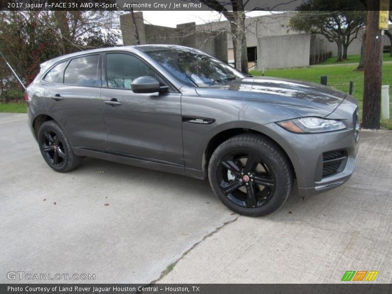 Ammonite Grey / Jet w/Red 2017 Jaguar F-PACE 35t AWD R-Sport