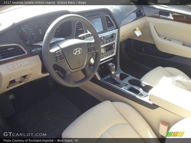 Eclipse Black / Beige 2017 Hyundai Sonata Limited Hybrid