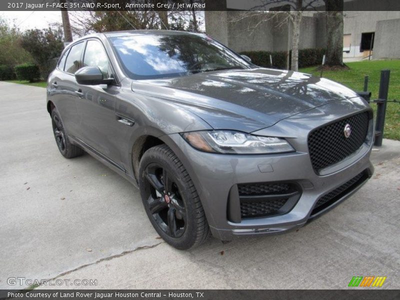 Ammonite Grey / Jet w/Red 2017 Jaguar F-PACE 35t AWD R-Sport