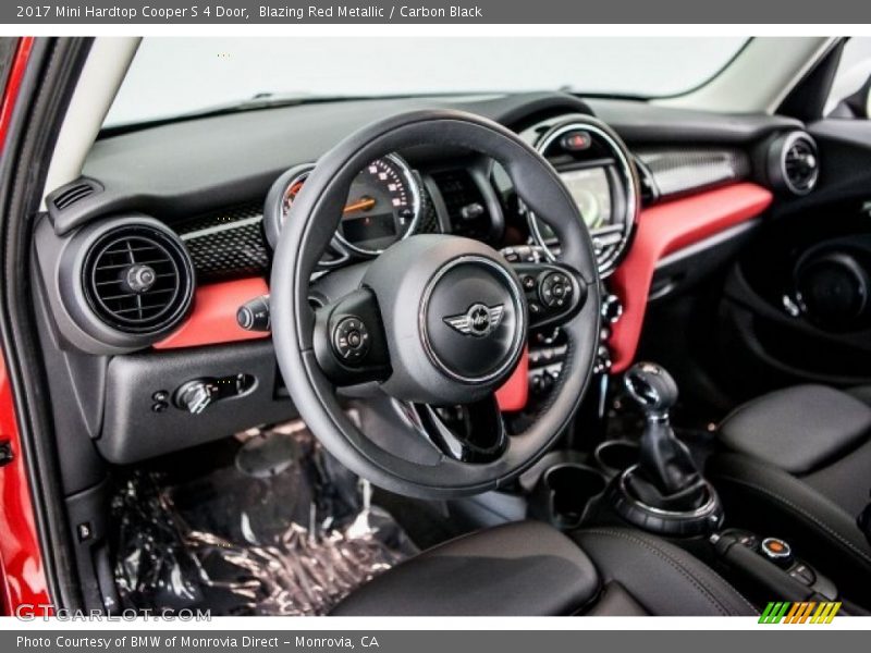 Blazing Red Metallic / Carbon Black 2017 Mini Hardtop Cooper S 4 Door