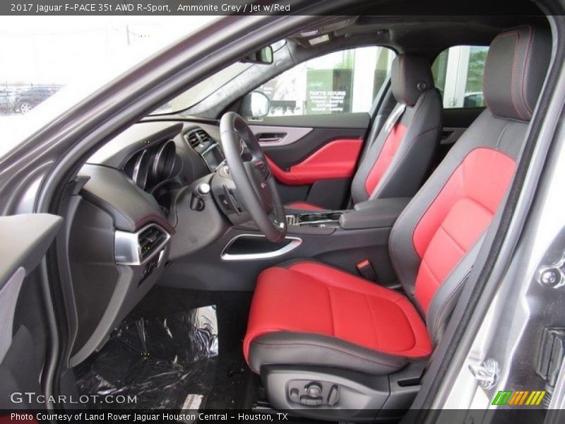 Ammonite Grey / Jet w/Red 2017 Jaguar F-PACE 35t AWD R-Sport