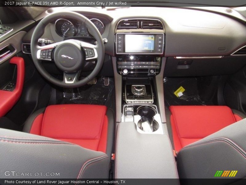 Ammonite Grey / Jet w/Red 2017 Jaguar F-PACE 35t AWD R-Sport