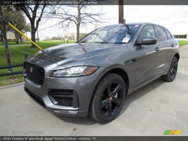Ammonite Grey / Jet w/Red 2017 Jaguar F-PACE 35t AWD R-Sport