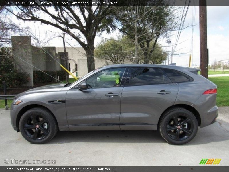 Ammonite Grey / Jet w/Red 2017 Jaguar F-PACE 35t AWD R-Sport