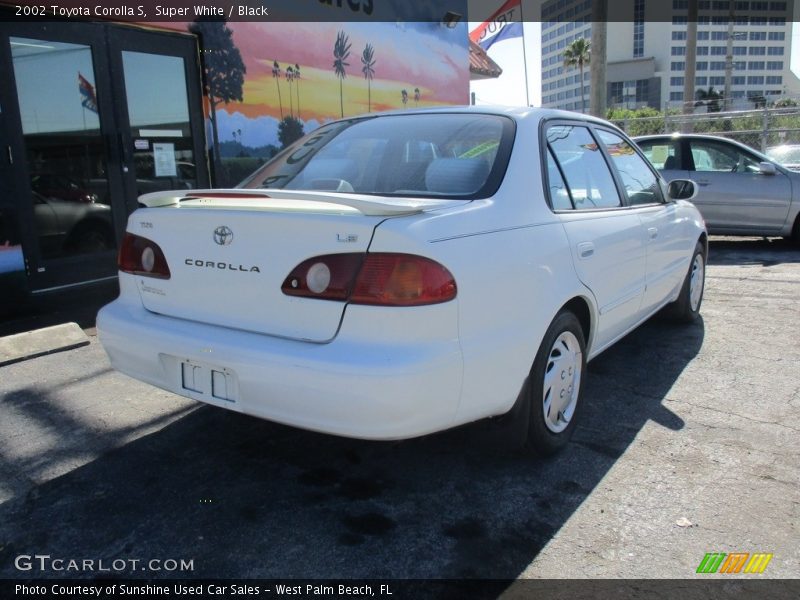 Super White / Black 2002 Toyota Corolla S