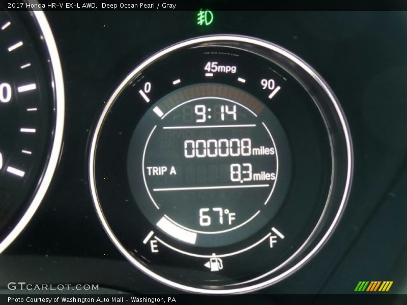 Deep Ocean Pearl / Gray 2017 Honda HR-V EX-L AWD