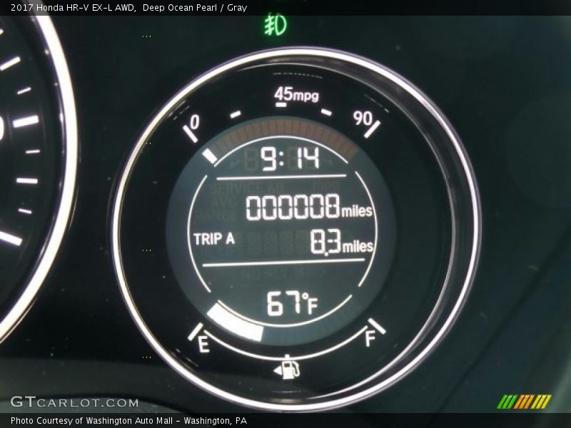 Deep Ocean Pearl / Gray 2017 Honda HR-V EX-L AWD