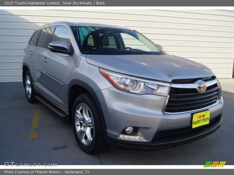 Silver Sky Metallic / Black 2015 Toyota Highlander Limited