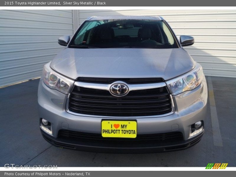 Silver Sky Metallic / Black 2015 Toyota Highlander Limited