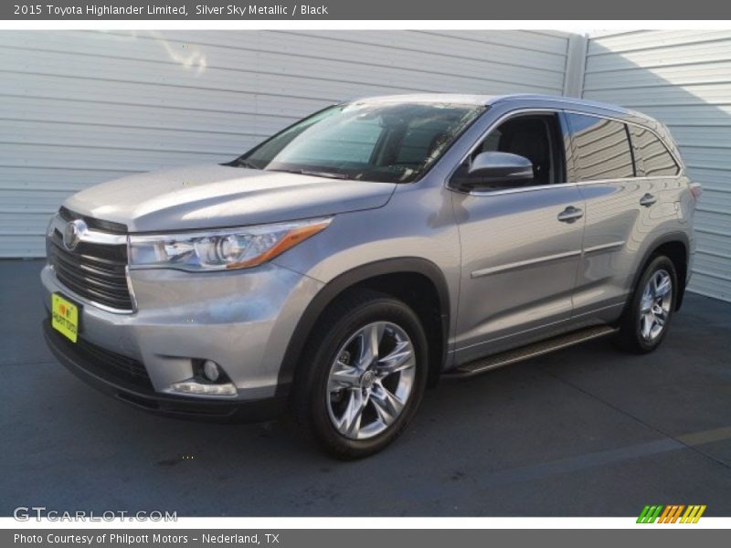 Silver Sky Metallic / Black 2015 Toyota Highlander Limited