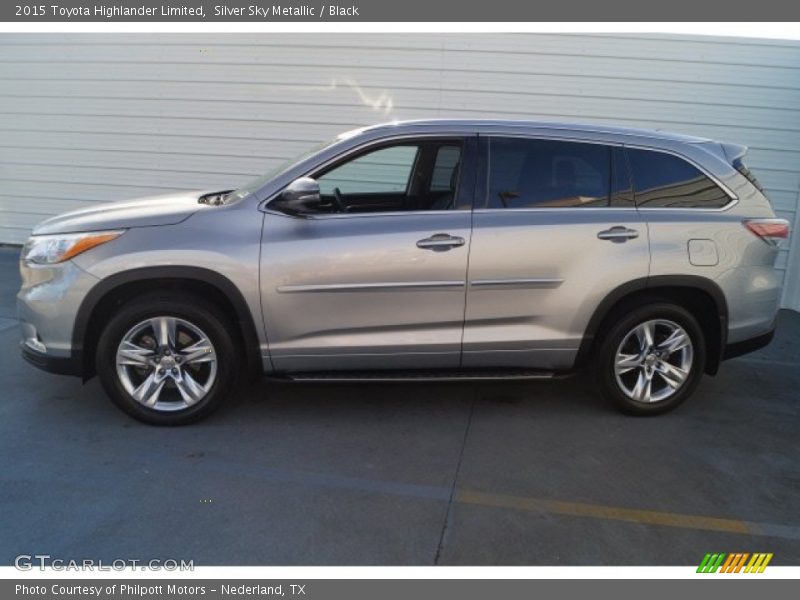 Silver Sky Metallic / Black 2015 Toyota Highlander Limited