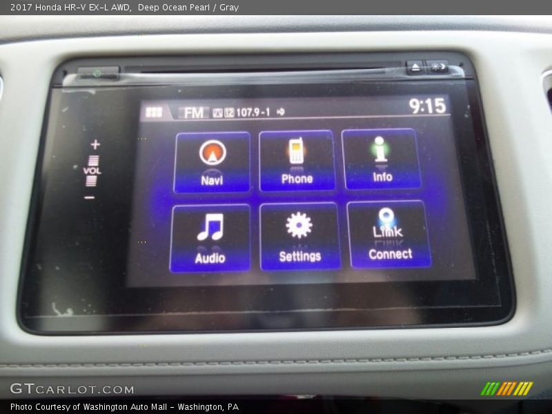 Deep Ocean Pearl / Gray 2017 Honda HR-V EX-L AWD