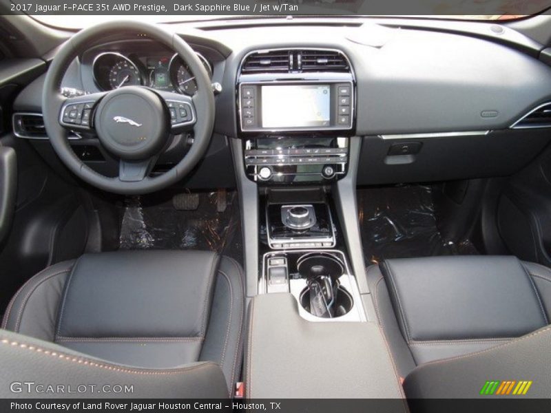 Dark Sapphire Blue / Jet w/Tan 2017 Jaguar F-PACE 35t AWD Prestige