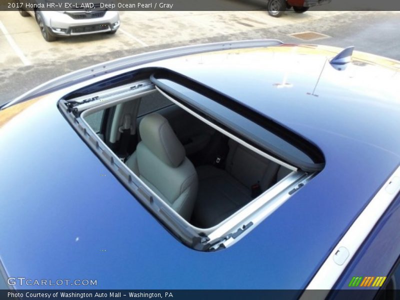 Deep Ocean Pearl / Gray 2017 Honda HR-V EX-L AWD
