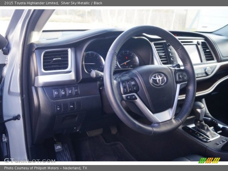 Silver Sky Metallic / Black 2015 Toyota Highlander Limited