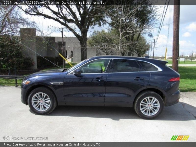 Dark Sapphire Blue / Jet w/Tan 2017 Jaguar F-PACE 35t AWD Prestige
