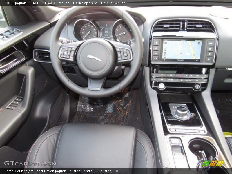 Dark Sapphire Blue / Jet w/Tan 2017 Jaguar F-PACE 35t AWD Prestige
