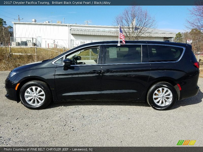 Brilliant Black Crystal Pearl / Black/Alloy 2017 Chrysler Pacifica Touring