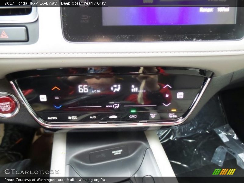 Deep Ocean Pearl / Gray 2017 Honda HR-V EX-L AWD