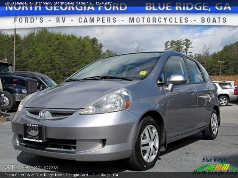 Storm Silver Metallic / Black/Grey 2008 Honda Fit Hatchback