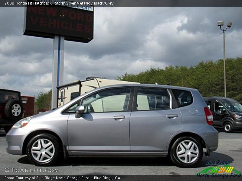 Storm Silver Metallic / Black/Grey 2008 Honda Fit Hatchback
