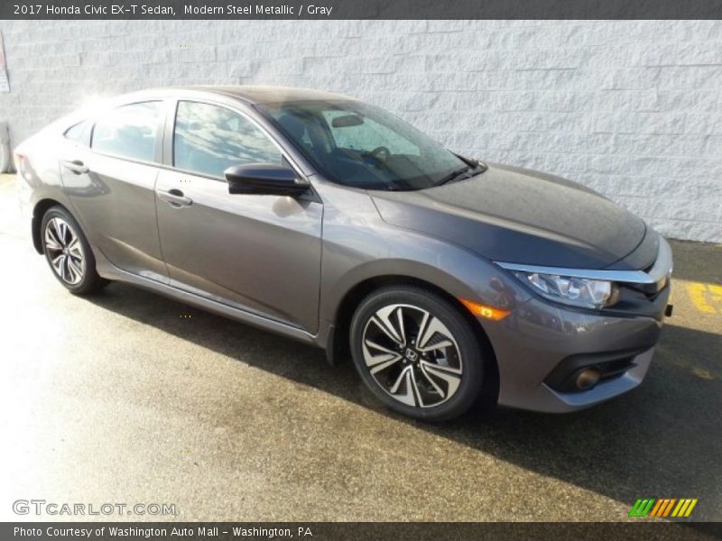 Modern Steel Metallic / Gray 2017 Honda Civic EX-T Sedan